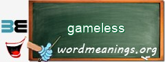 WordMeaning blackboard for gameless